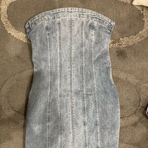 short bodycon denim dress